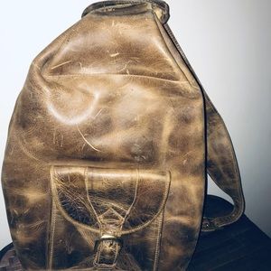 100% leather backpack